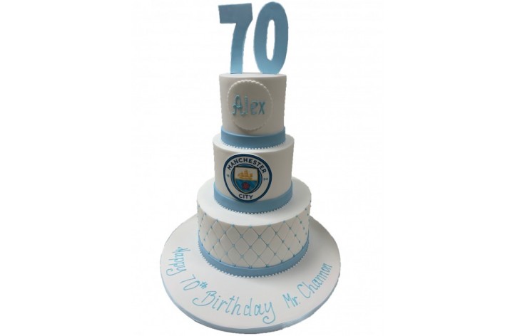 Manchester City Tiered Cake